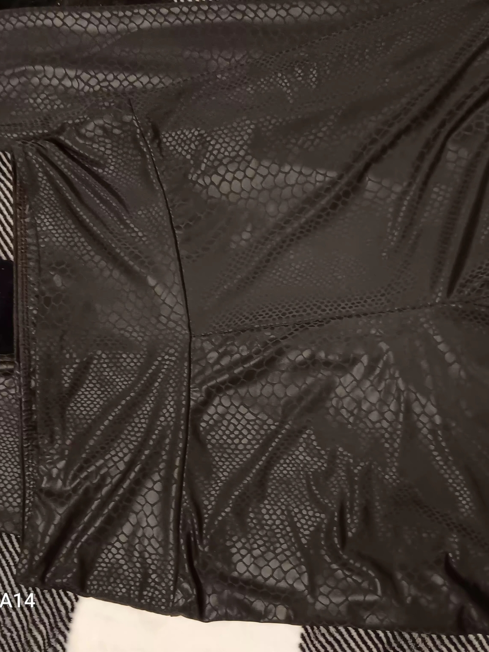Sophia Reaper Black Snake-Scale Leggings